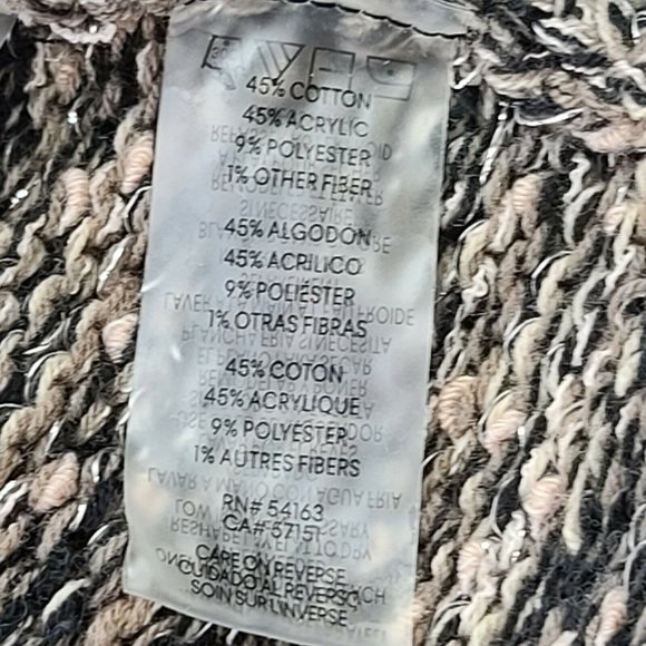 Karl Lagerfeld Rolled Neck Ombre Knit Pullover Sweater 3/4 Sleeves Large NWT - Picture 8 of 8